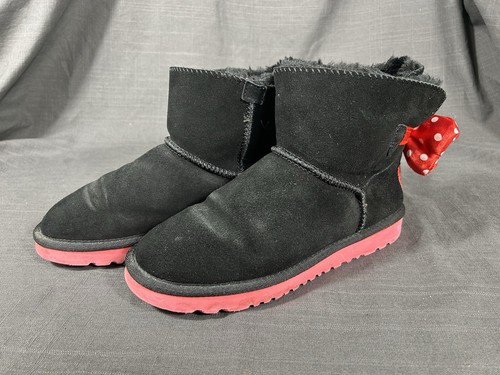 Limited Edition Disney UGG Minnie Mouse Boots Sweetie Red Bow Womens Sz 9 - Picture 3 of 7
