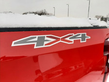Set Of 2 - 2022 4x4 Decals Stickers Parts Chevy Silverado Red Gray Gm Fg5a1