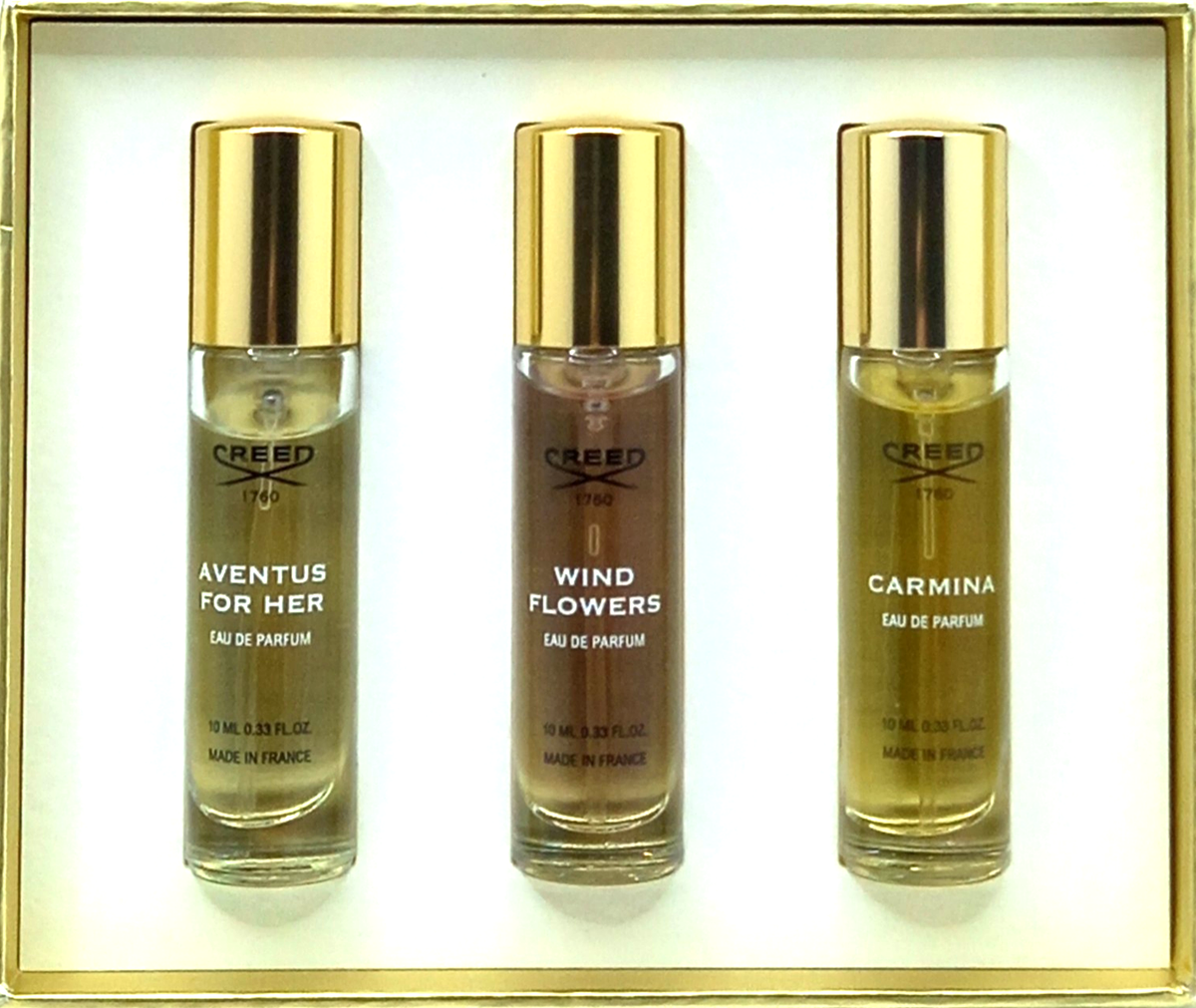 CREED COLLECTION 3 PCS GIFT SET FOR WOMEN EAU DE PARFUM 0.33 Oz x