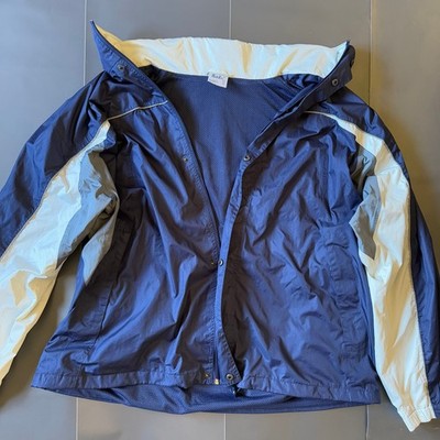Full Zip Blue & White Windbreaker Jacket
