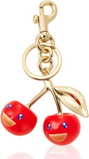 Cherry Bag Charm Purse Handbag Charm Cherry Car Accessories Keychain Gift for Wo