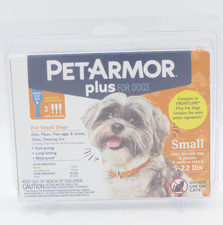 PetArmor Plus Flea Tick Lice Treatment For Small Dogs 5-22 lbs 3 Applications