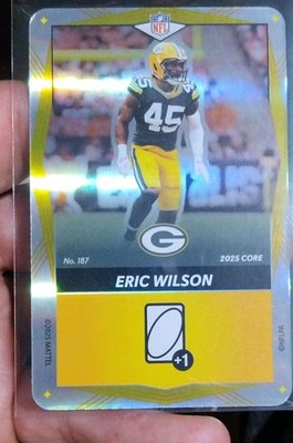 Mattel UNO Elite Core 2025 Eric Wilson #187 Base Set Green Bay Packers NFL