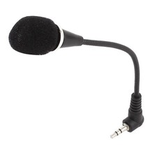 Portable Laptop PC Computer Notebook 3.5mm Mini Microphone Mic Black