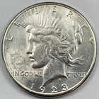 1923-S $1 Peace Dollar 90% Silver San Francisco US Coin