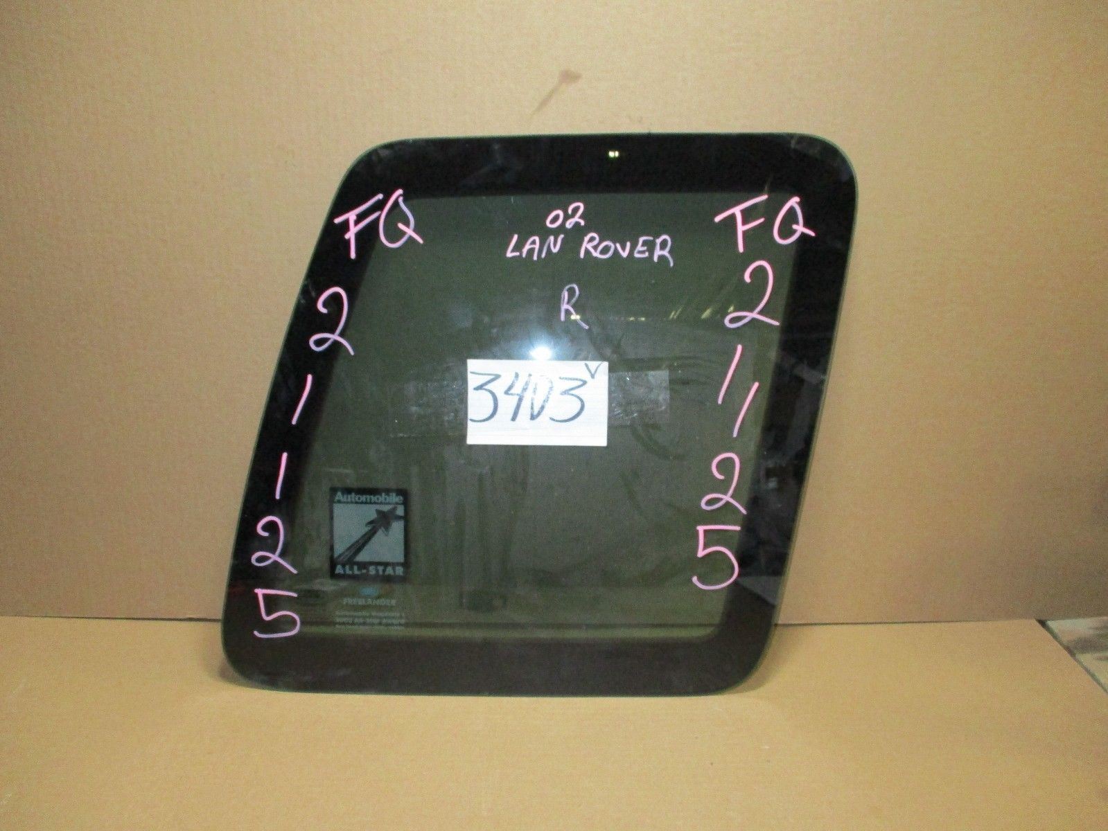 00 01 02 03 04 05 Freelander PASSENGER Side Quarter glass Window rear #3403-V