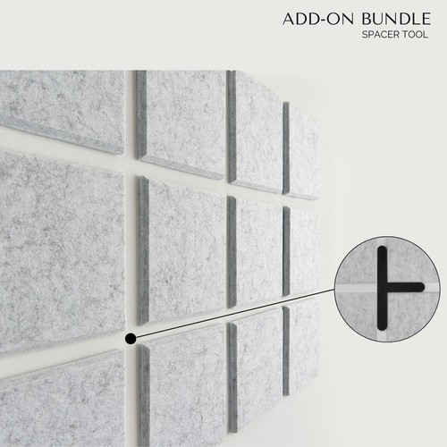 Extra Large Marble White Felt Bulletin Board Tiles - Stylish Office Décor - Picture 5 of 8