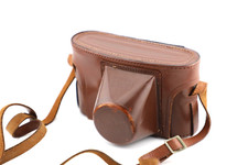  Exc Zeiss Ikon Eveready Leather Case Brown for Contax Rangefinder Camera