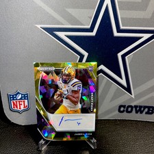 2021 Prizm Draft Picks Jabril Cox Gold Cracked Ice Auto RC Rookie #DPA-JAB