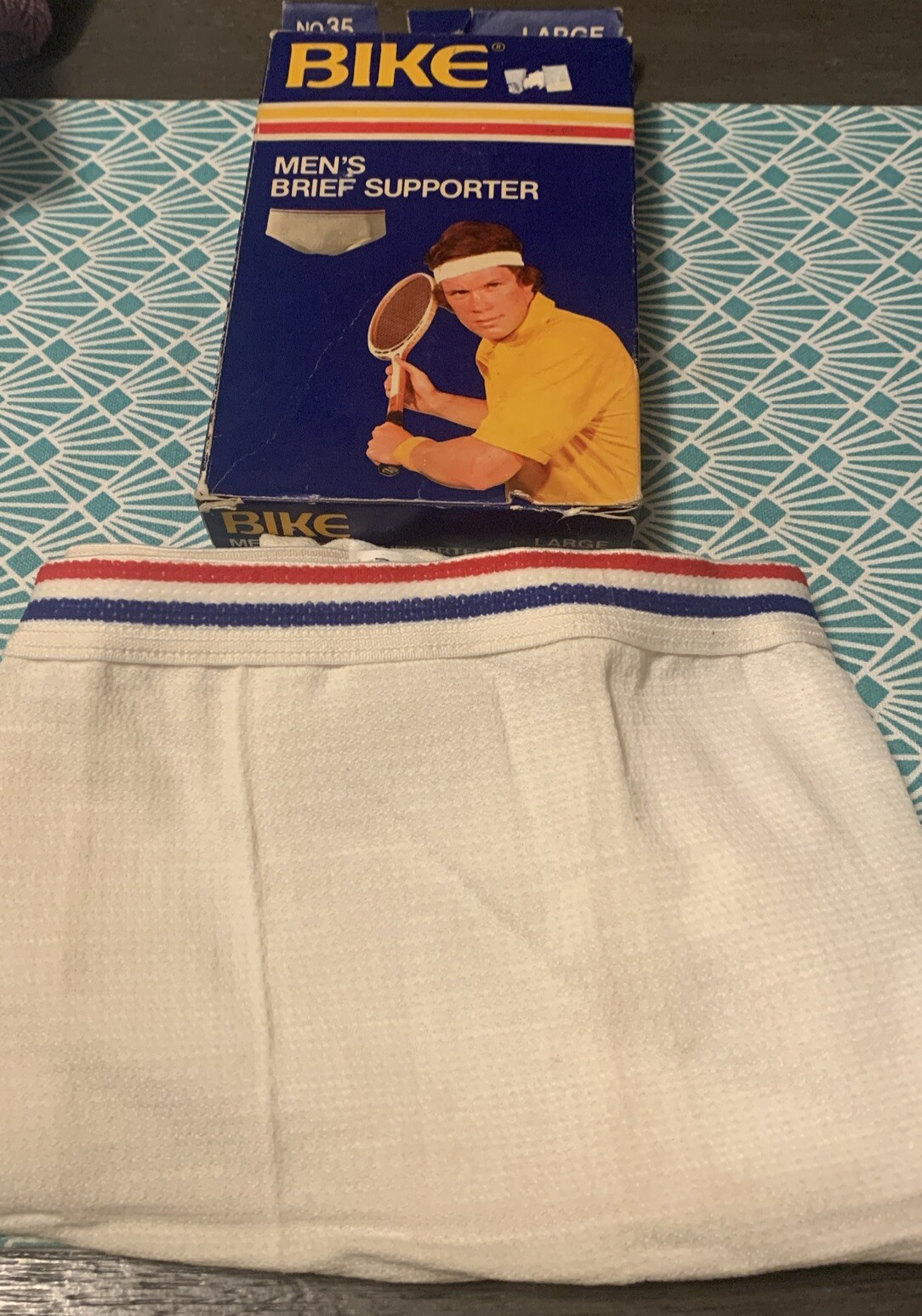 Vintage Bike Brief Supporter Underwear Men L (38 42) Athletic USA MADE