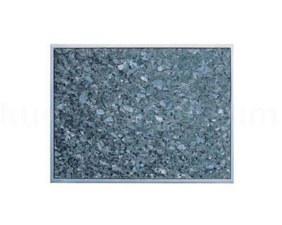 Granitfeld Blue Pearl Einbaugranitfeld Granitplatte Edelstahlrahmen 510 x 325 mm