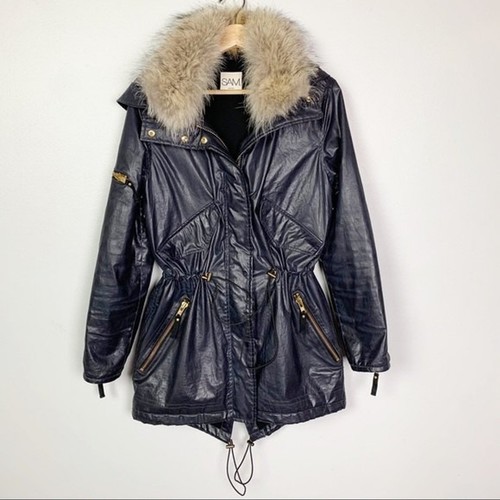 SAM. NEW YORK Raccoon Fur Anorak Waxed 