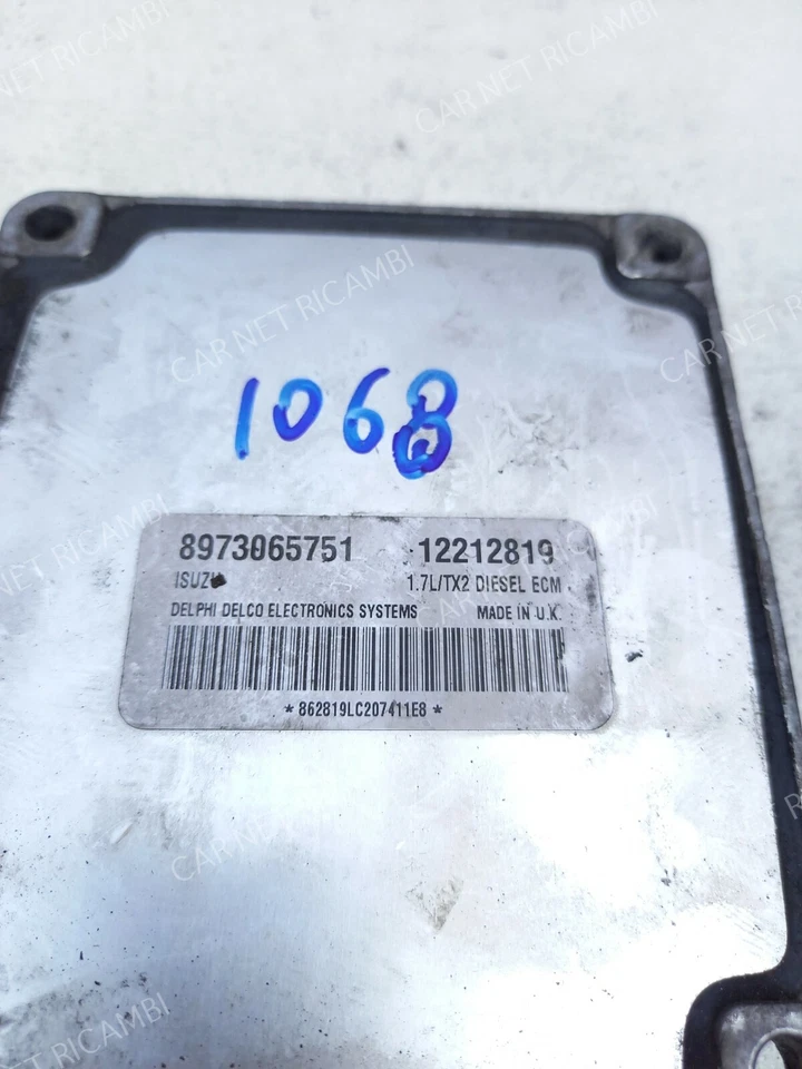DELPHI 12212819 ISUZU 8973065751 TX2 CENTRALINA MOTORE OPEL ASTRA CORSA 1.7 DTI - Immagine 2 di 4