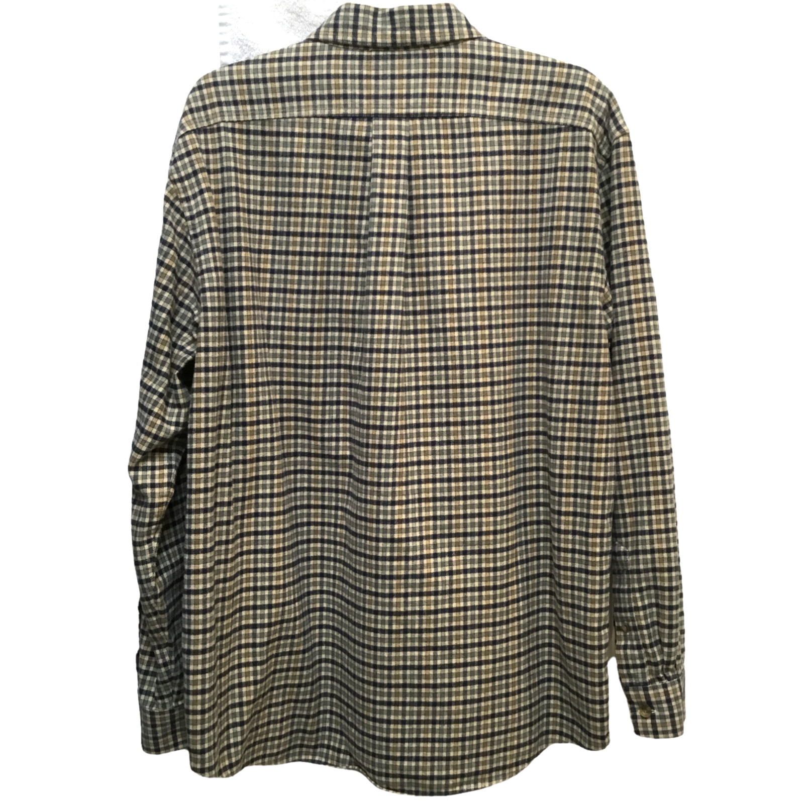 2 LL Bean Heavy Flannel Button Shirts Men’s L-REG Long Slv Pockets Multi Check