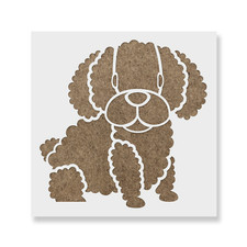 Cartoon Toy Poodle Stencil - Dog Mom, Dog Stencil, Pet Stencil, Dog Art