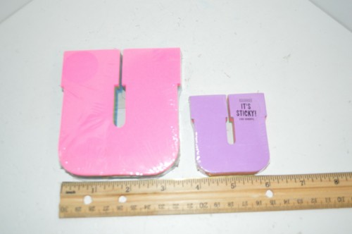 U PICK 2X Sticky Letters Notes Post Initials Pink GREEN Neon Blue Yellow Red PUR - Picture 9 of 36