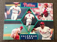 1993 Philadelphia Phillies Calendar with Harry Kalas & Jim Fregosi Autographs