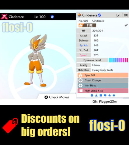 6IV Shiny Cinderace Inteleon Rillaboom GIGANTAMAX HA Pokemon Sword and Shield - Picture 6 of 8