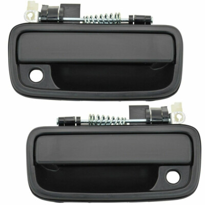 2X Front Door Handle Outside Exterior Black For Toyota Tacoma Hilux A12