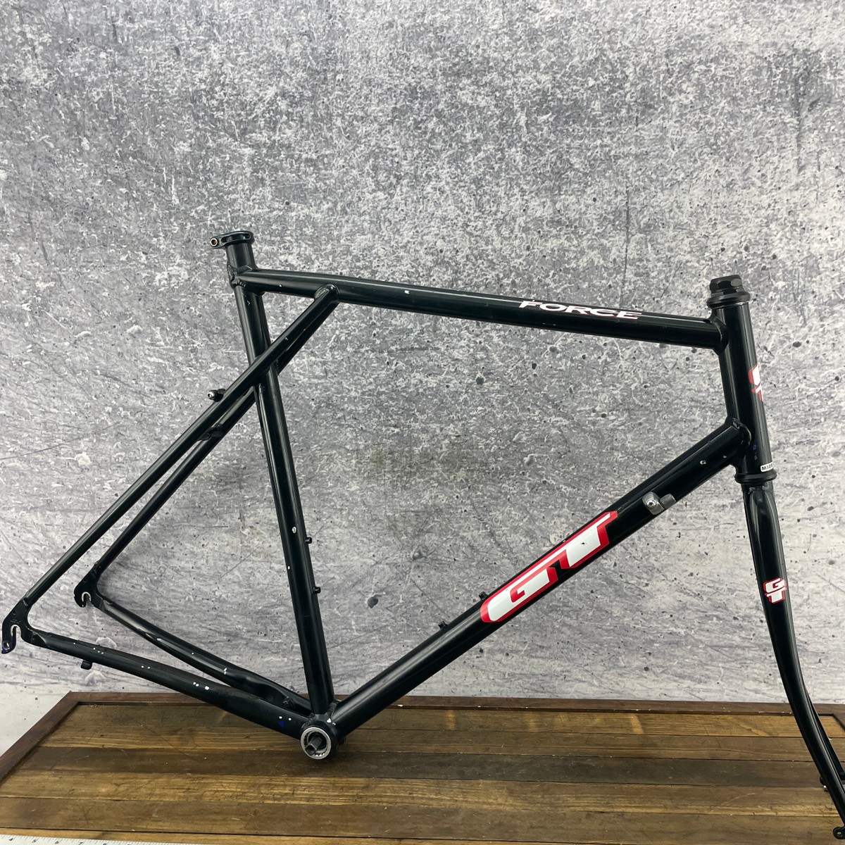 Vintage GT Force Frame 58 57 Alloy Made Black Triple Triangle 90s Road 130  Large