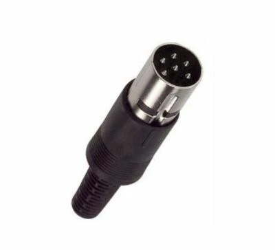 NEDIS CONNETTORE DIN MASCHIO 6 POLI TWIST ON NERO 6P PLACCATO NICKEL PER CAVO MAX 6 MM