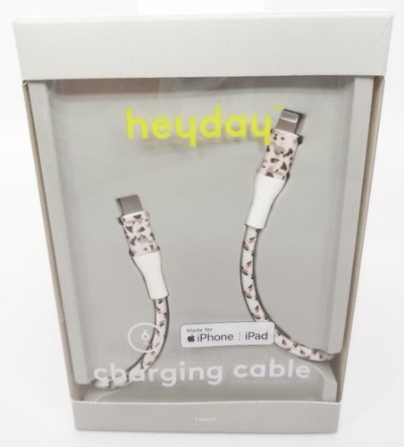 Heyday Charging Cable LTNG to USB-C Braided Cable for iPhone - 6ft - Light Tort - Zdjęcie 3 z 4