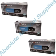 *300-Gloves* Microflex MidKnight Touch PF Exam Nitrile 10.5-11 XX-Large 93-732