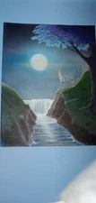 Painting "Wolf By Moonlight" By W.E. Kiger