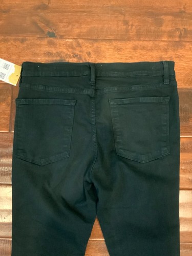 FRAME Dark Green Distressed Denim "Le Skinny de Jeanne" Jeans, Size 30 - Picture 6 of 6