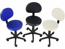 SGABELLO SEDIA CON SCHIENALE PEDICURE MANICURE PER CASA SALOTTO STUDIO ESTETISTA