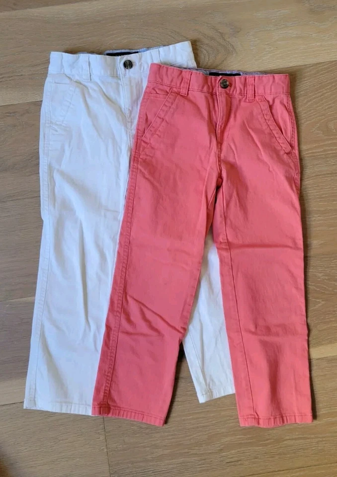 Bundle! Kids Tommy Hilfiger Cotton Classic Chino Pants Boy Size 7 Elastic Pocket - Image 3 of 4