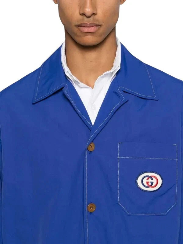 Autentica Giacca Camicia Uomo Gucci Loose Fit Gremlins Patch 738029 Nuova $2800