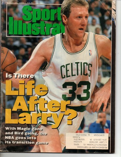 Sports Illustrated Mag March 23 1992 Larry Bird Boston Celtics Danny Tartabull - Afbeelding 1 van 2