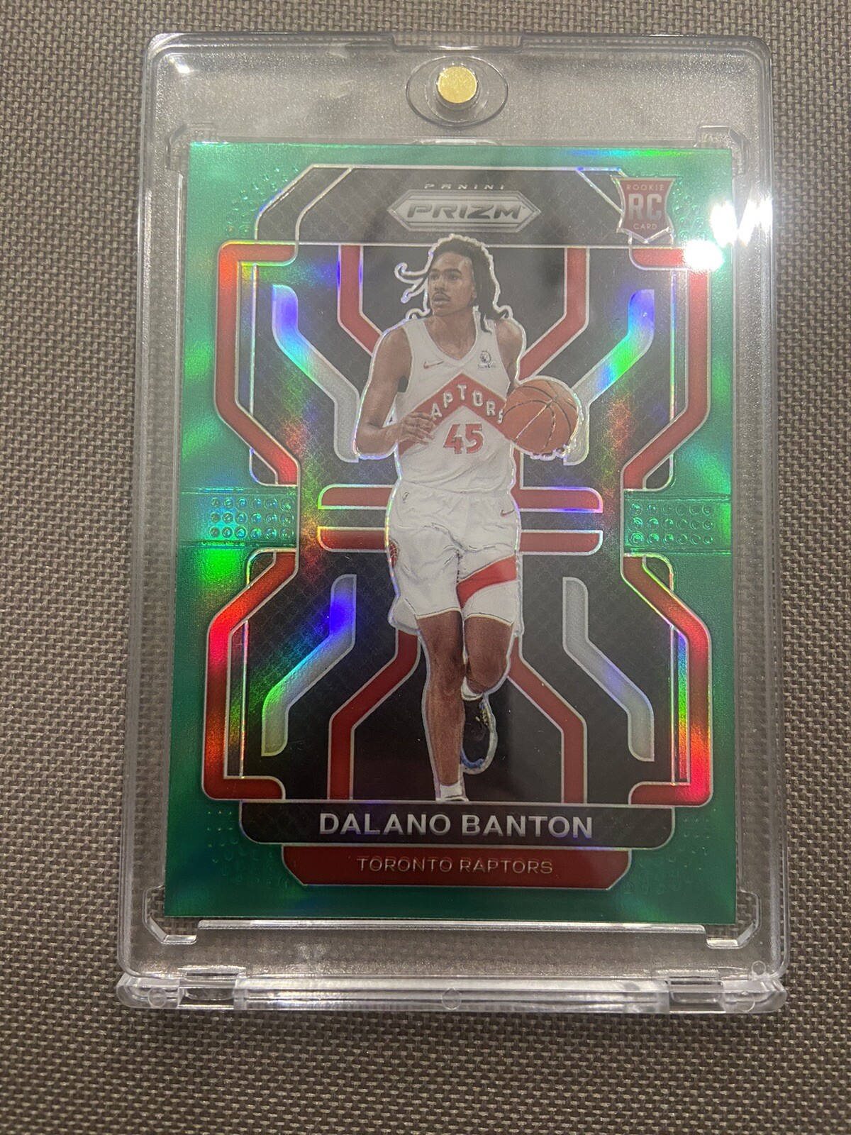 2021-22 Panini Prizm - Green Prizm #328 Dalano Banton (RC)