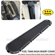 CNC Cut Front Fuel Tank Dash Insert Cover For Harley Touring 2008-up FLHT FLHXS