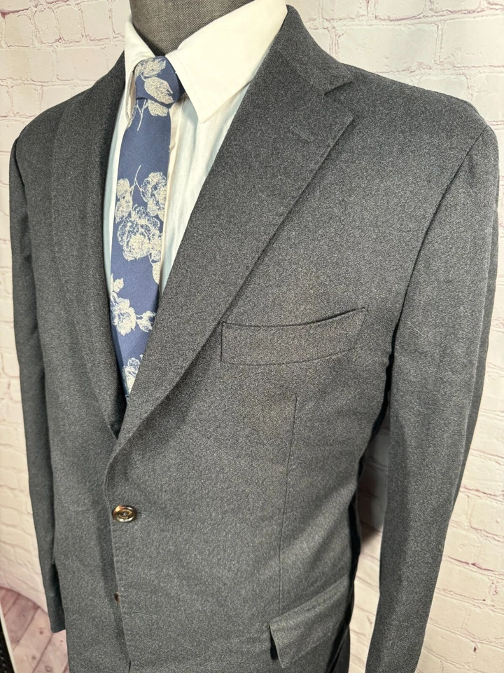 PLATINUM ELEVENTY Mens Gray ITALIAN Wool Sport Coat Blazer Jacket SIZE 42R - Image 2 of 4