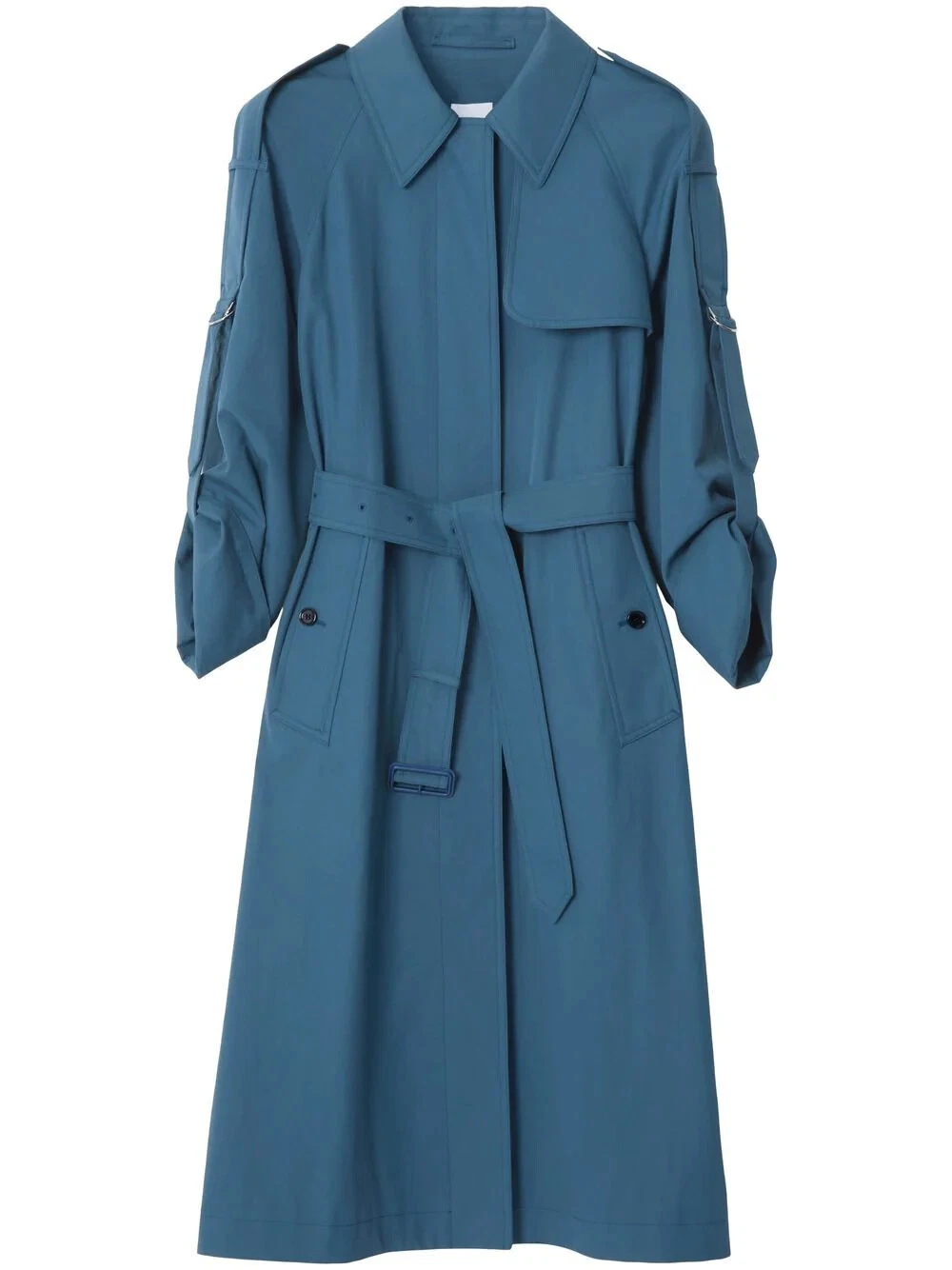 Burberry — NWT BURBERRY LONDON Women Whitmore Long Trench Coat Muted Navy Blue Size 6 8 M