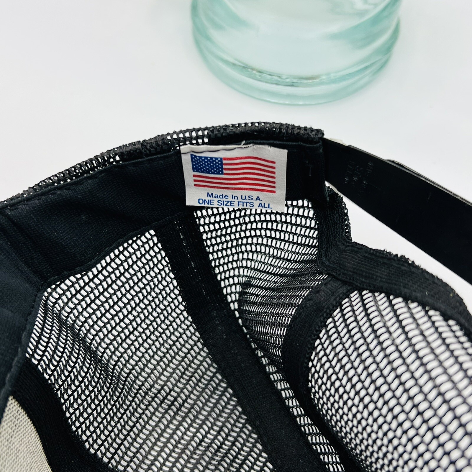 Vtg Snapback Patch Front Mesh Gray Tool Company C… - image 5