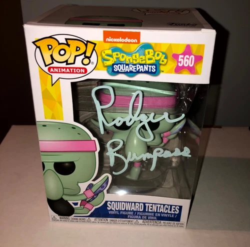 Rodger Bumpass Spongebob Squarepants Squidward Tentacles #560 Signed Funko PSA 3