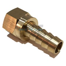 3/8 HOSE ID TO 3/8 37&deg; JIC FEMALE FLARE BRASS SWIVEL CONNECTOR  FUEL/AIR/WOG