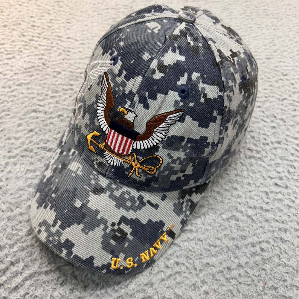 U.S. Navy Hat Cap Mens Baseball Cap One Size KYS Designs Digital Camo Eagle