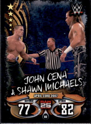 Topps Slam Attax Live - Karte 60 - John Cena & Shawn Michaels - Raw 25 Years