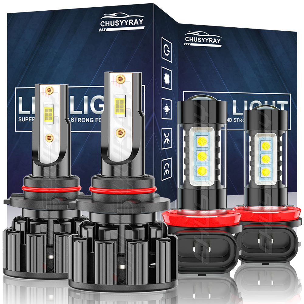 H11 9012 LED Headlight Combo Kit Super Bright High Low Beam Fog Lights