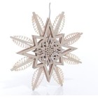 Window Picture Spanstern With LED Lighting Natural Ø ca.10 5/8in New Decor