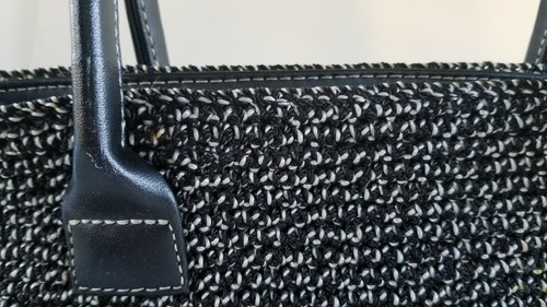 The Sak Elliott Lucca Women's Purse Handbag Black White Small Size 7.5" Tall. - Picture 9 of 12
