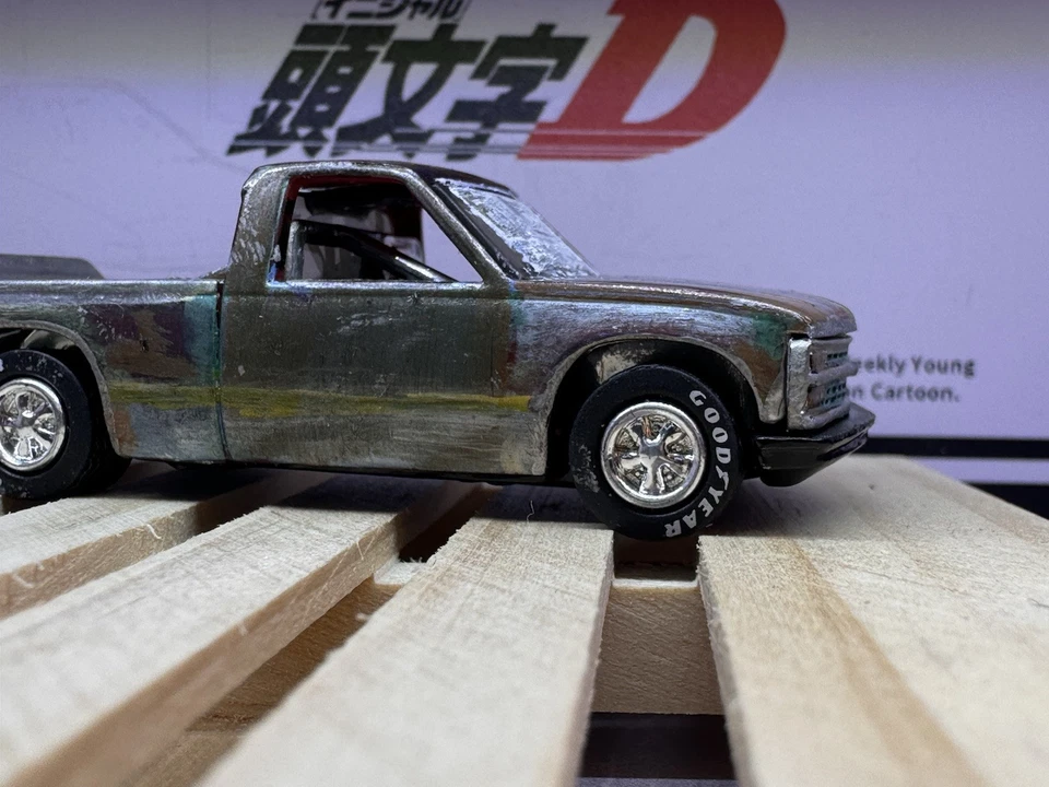Camión Chevy 1500 Track Aces Hot Wheels Obs suelto oxidado granero encontrar pátina  Foto 2 de 4