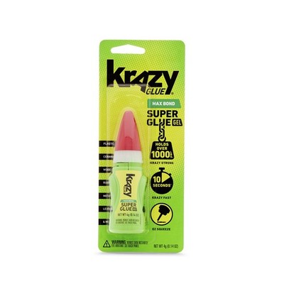 Krazy Glue Max Bond Gel EZ Squeeze, 4 g, Extra-Strong 0.14 Oz, Clear 