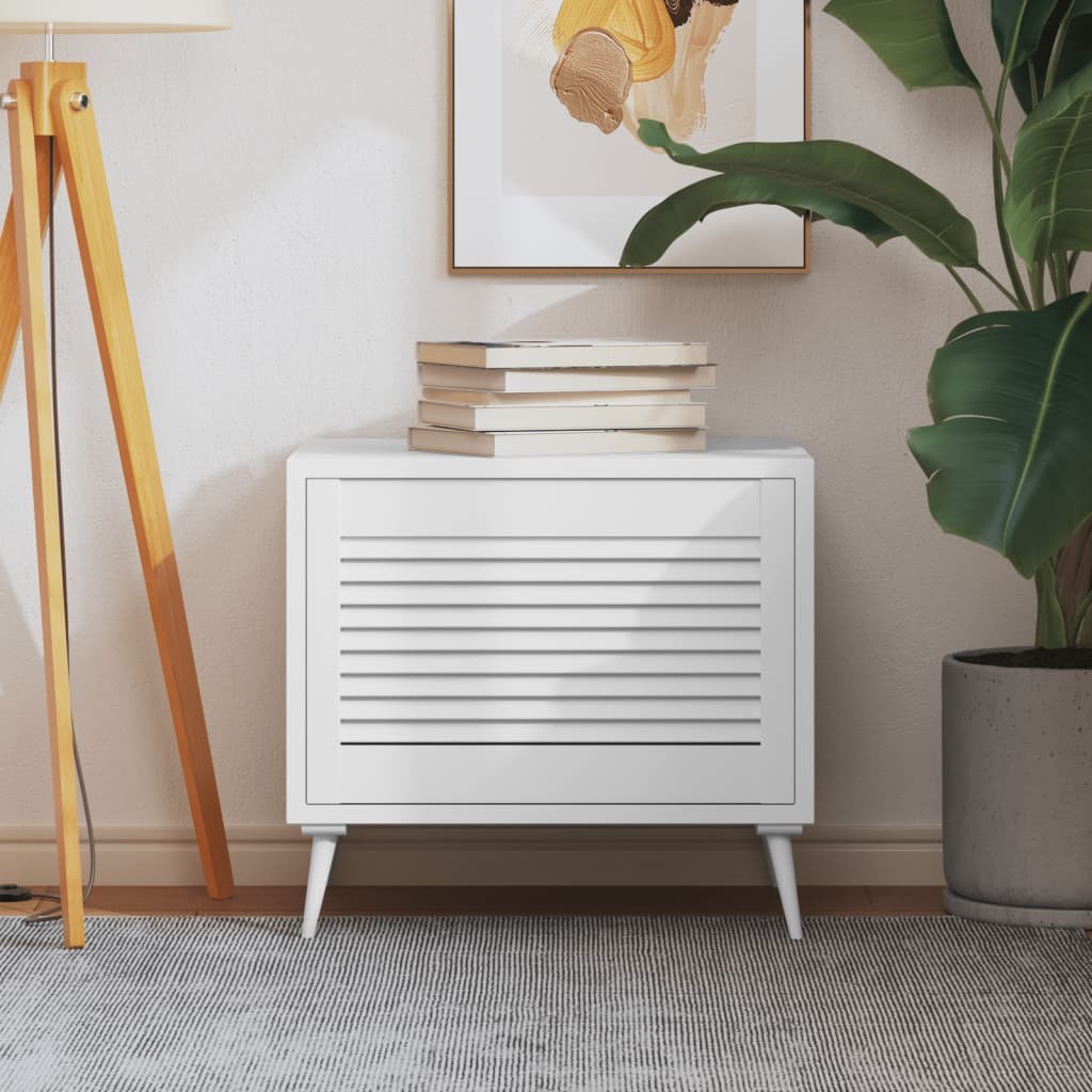 Kit 2 Ante a Lamelle vidaXL Legno Pino Bianco 39,5x59,4 cm per DIY