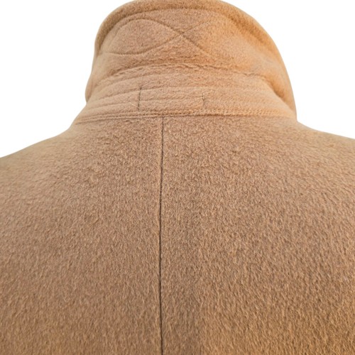 Vintage Bespoke Double Breasted Overcoat 40r Peak Lapel Wool Camel Color - Picture 17 of 23