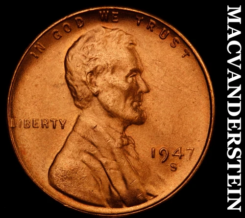 1947-S Lincoln Wheat Cent-Choice Gem BU Lustrous No Reserve #i5719